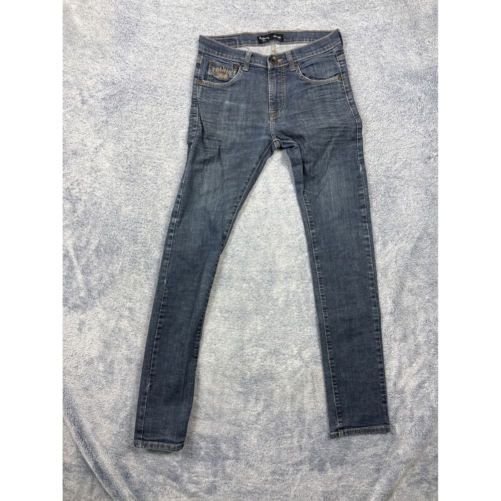Pepe Jeans Mens 30x34 Blue Vapour Slim Fit Dark Wash Denim Jeans PM200828